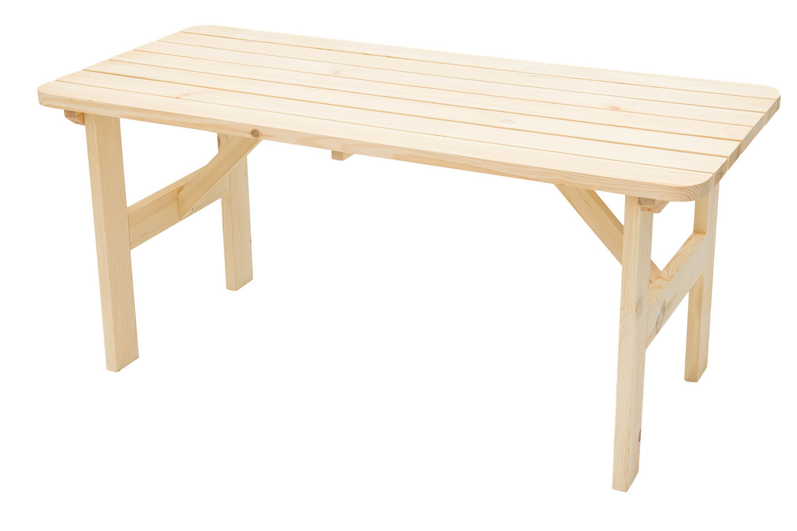 DEOKORK Masivní dřevěný zahradní stůl z borovice dřevo 32 mm (180 cm)
