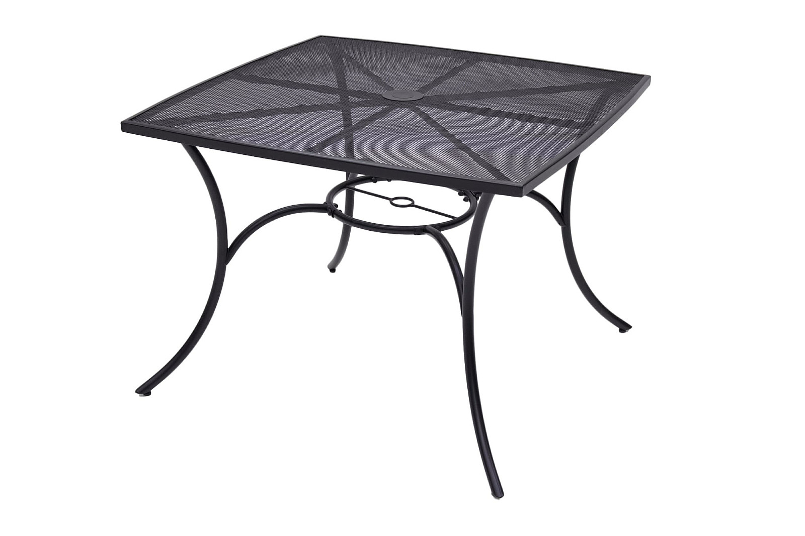 DEOKORK Kovový stůl QUADRA 100x100 cm (černá)