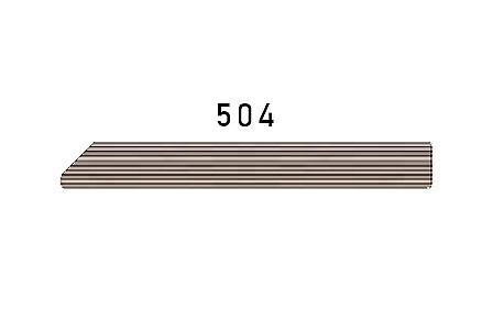 Soklová lišta kůra 9556 504, 78x10x4500/6000 mm, TWINSON 10 × 78 × 6000 mm