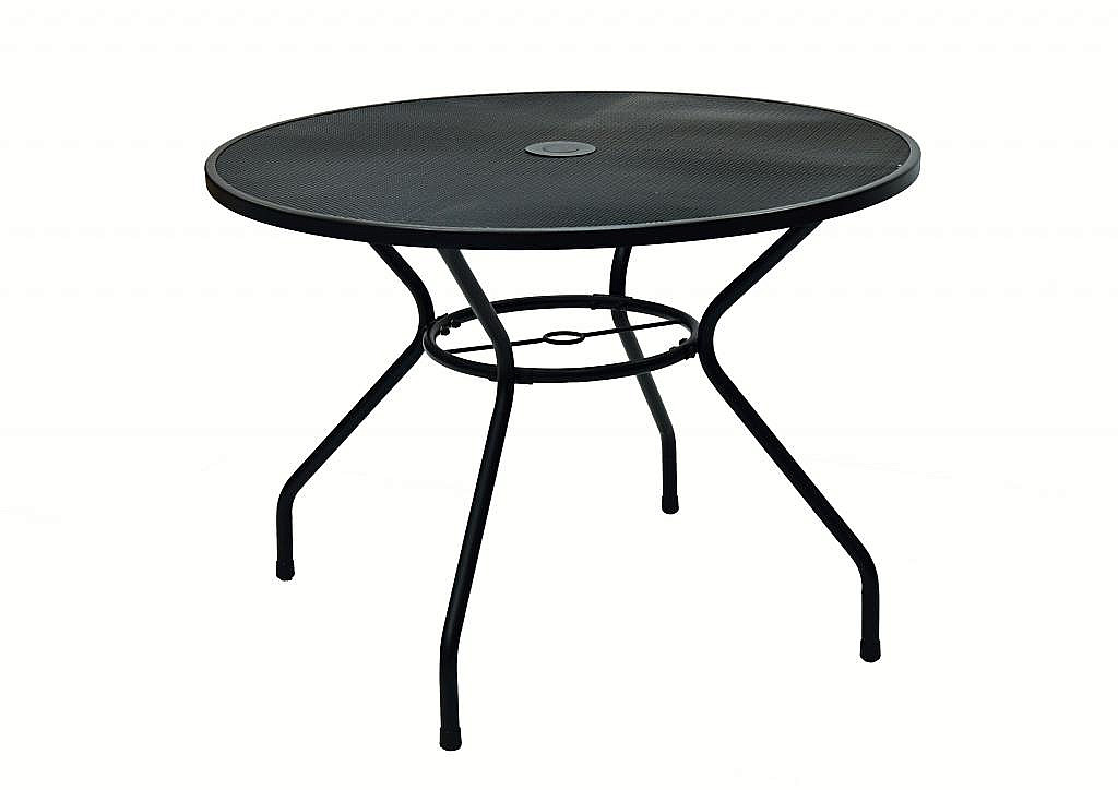 DEOKORK Kovový stůl TAMPA ø 106 cm (černá)