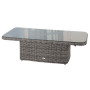 Ratanový stůl jídelní/odkládací BORNEO 150 x 80 cm (šedá)