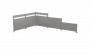 Zástěna na ochranu soukromí akryl 135 cm (šedá křemen metalíza) - různé délky