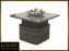 Ratanový stůl výsuvný jídelní/odkládací 100 x 100 cm BORNEO LUXURY (šedá)