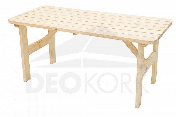 Masivní dřevěný zahradní stůl z borovice dřevo 32 mm (200 cm)