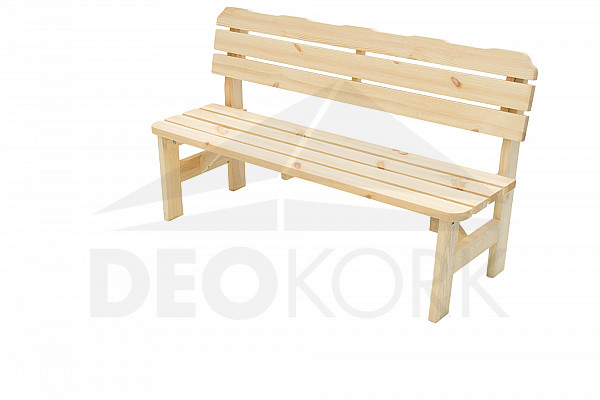 Masivní dřevěná zahradní lavice z borovice dřevo 32 mm (150 cm)