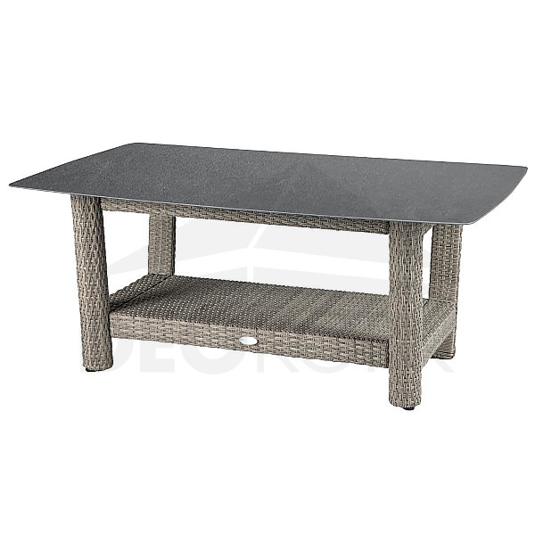 Ratanový stůl 150x100 cm SANTORINI (šedá)