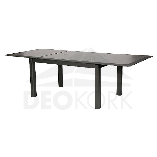 Hliníkový stůl VERMONT 160/254 cm (antracit/šedá)