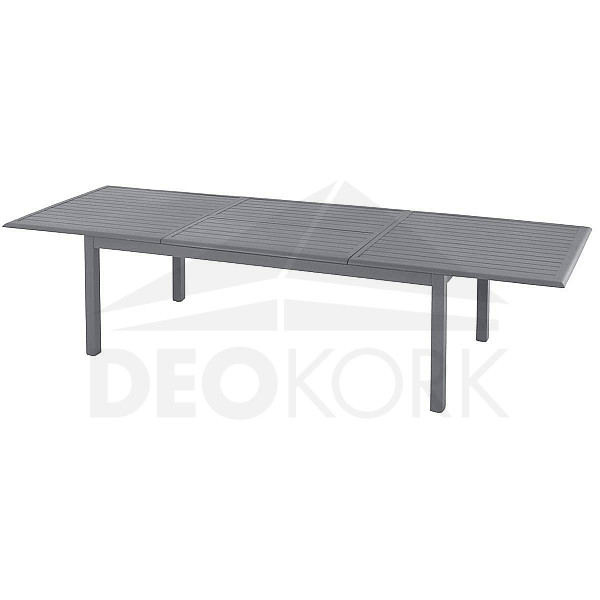 Hliníkový stůl CATANIA 160/254x100 cm (antracit)