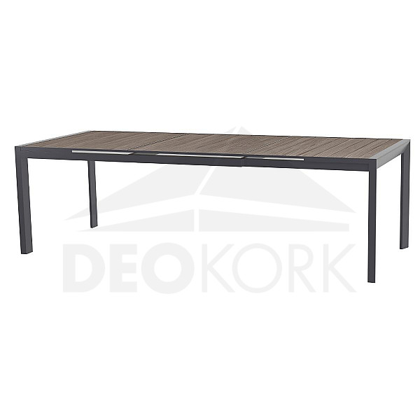 Hliníkový stůl LIVORNO 214/274x110 cm (antracit)