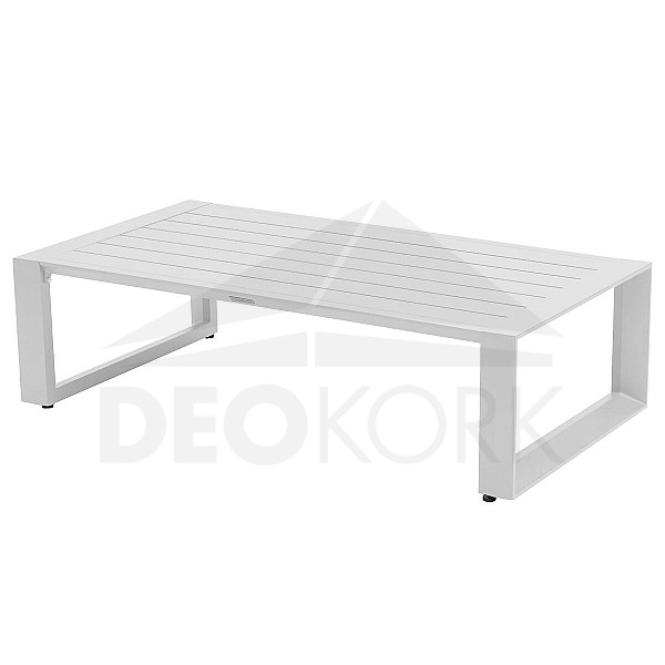 Hliníkový stolek 130x70 cm MADRID (bílá)