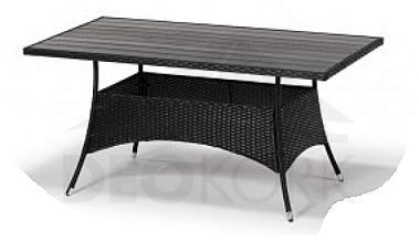 Zahradní ratanový stůl NEAPOL 150 (černá)