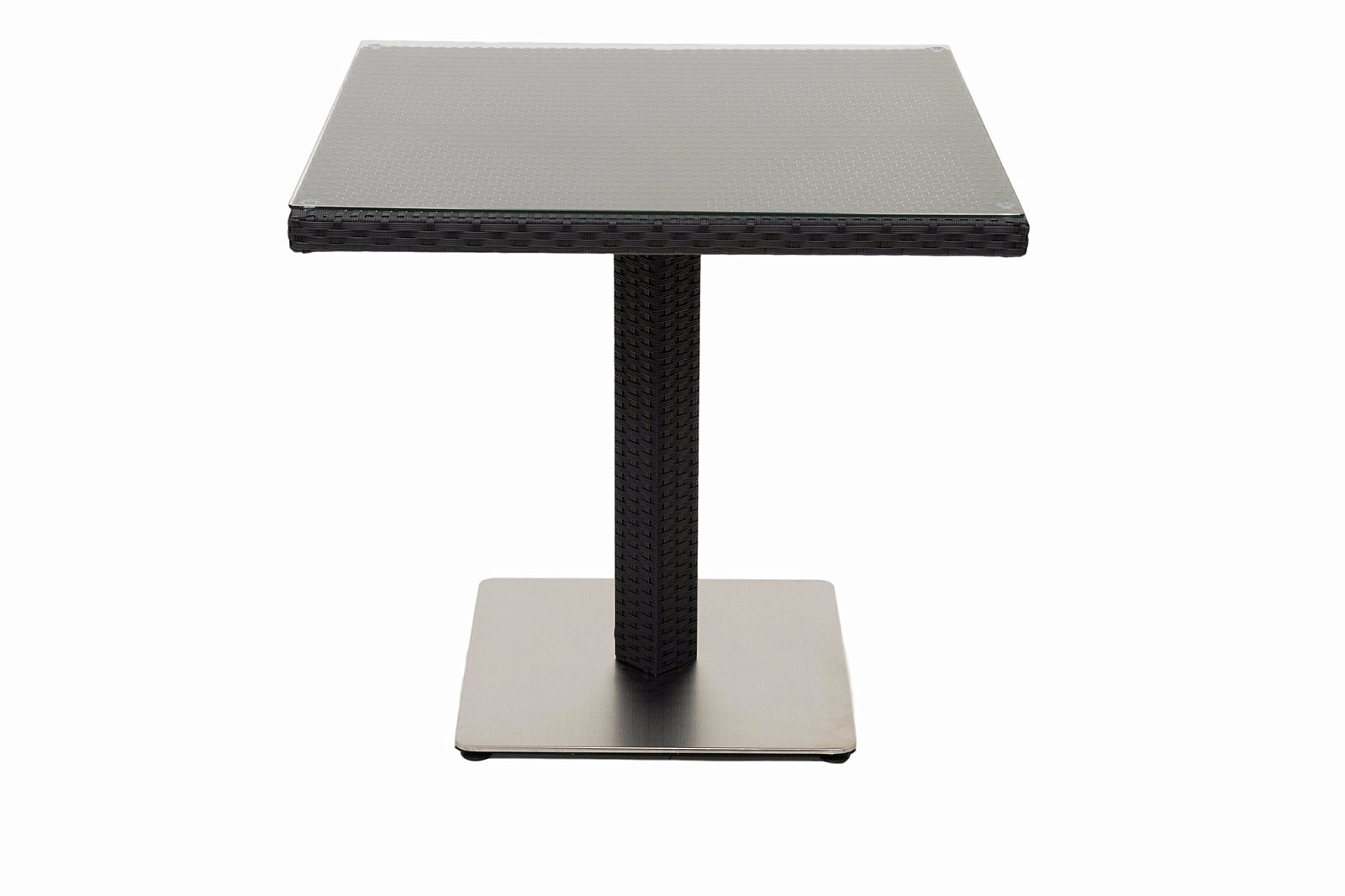 Levně DEOKORK Zahradní ratanový stůl GINA 80x80 cm (černá)