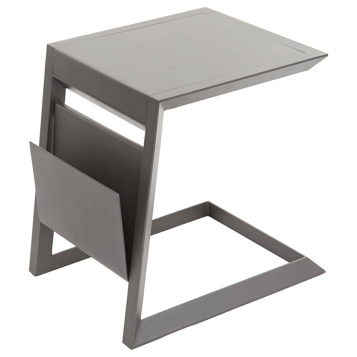 DEOKORK Kovový odkládací stolek LISABON (šedo-hnědá)