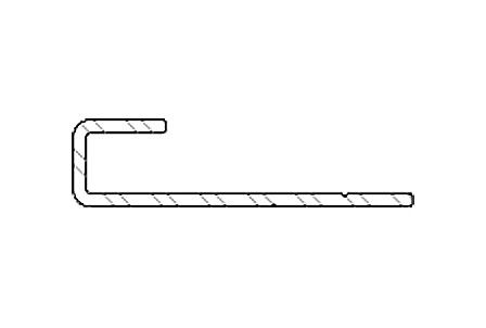 Levně Počáteční a koncový profil 2761, 8x30x3000 mm, TWINSON O-WALL