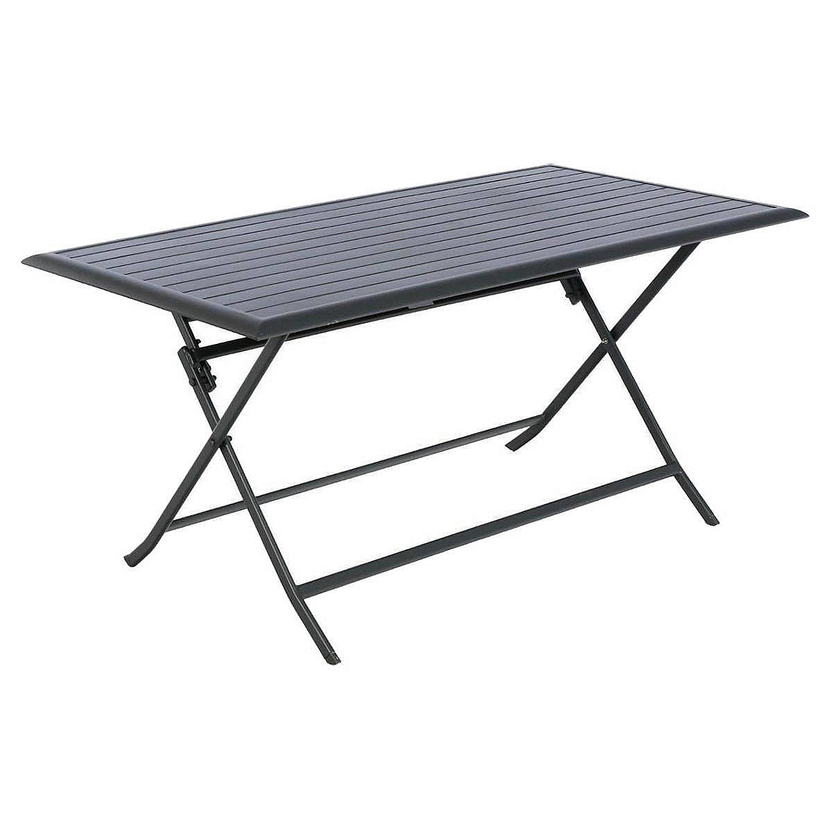 DEOKORK Hliníkový skládací stolek VIRGINIA 150x80 cm (antracit)