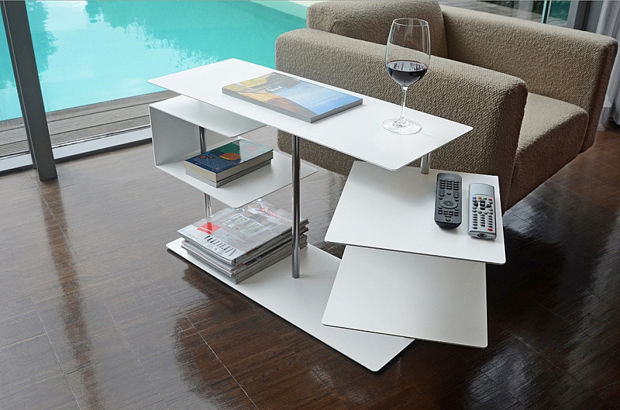Levně Radius design cologne Stolek RADIUS DESIGN (X-CENTRIC TABLE 2 white 570C) bílý