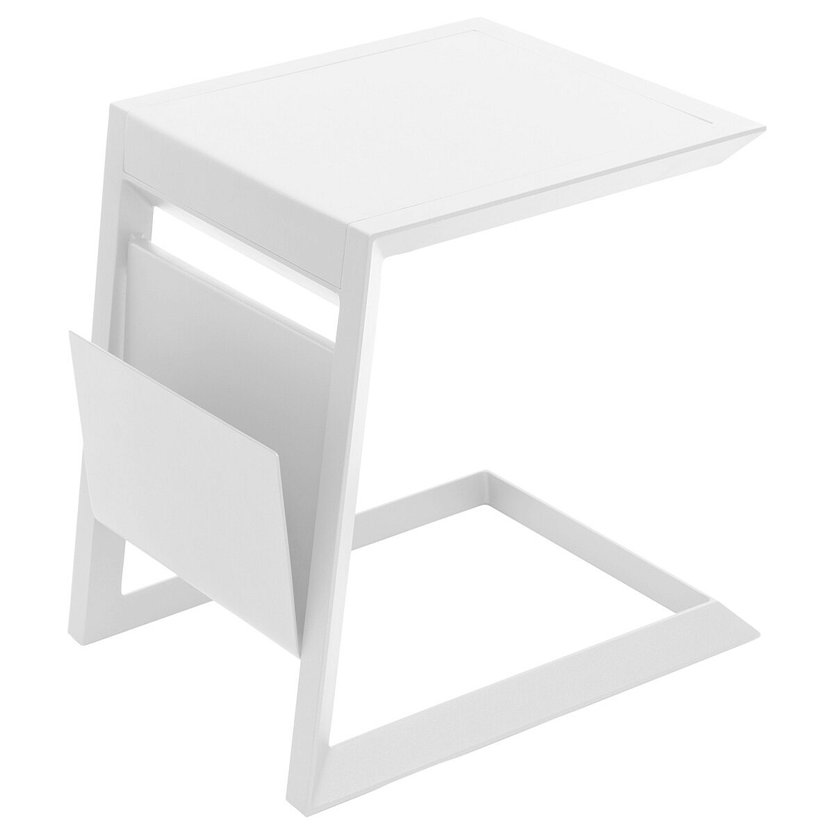 DEOKORK Kovový odkládací stolek LISABON (bílá)