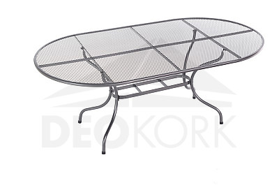 Kovový stůl oválný 190 x 105 cm