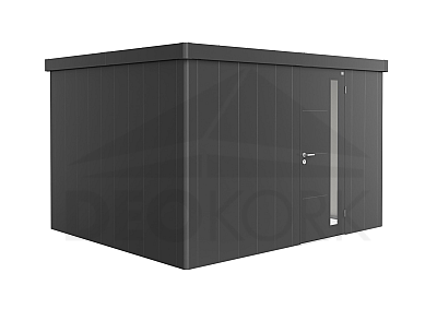Zahradní domek BIOHORT Neo 3D 384 × 292 cm (tmavě šedá metalíza)