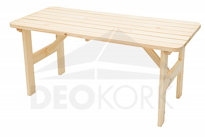 Masivní dřevěný zahradní stůl z borovice dřevo 32 mm (180 cm)