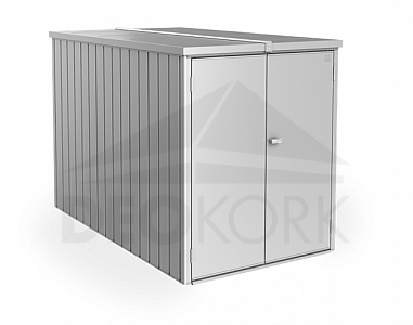 Multifunkční úložný prostorný box Minigaráž  (stříbrná metalíza)