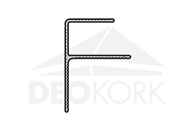 Počáteční a koncový hliníkový profil F 9363, 40x57x6000 mm, pro podkladový profil 9234, TWINSON
