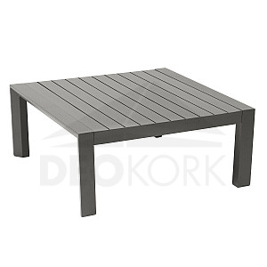 Hliníkový stolek 89x89 cm VANCOUVER (šedo-hnědá)