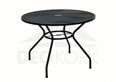 Kovový stůl TAMPA ø 106 cm (černá)