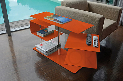 Stolek RADIUS DESIGN (X-CENTRIC TABLE 2 orange 570B) oranžový