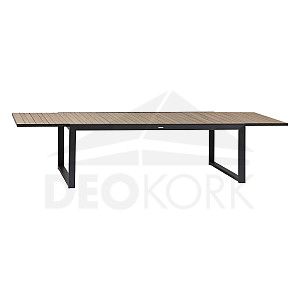 Hliníkový jídelní stůl EMPERIA 220/340x110 cm