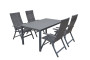 Zahradní ratanový stůl CALVIN 150x90 cm (šedá)