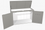 Víceúčelový úložný box HighBoard 200 x 84 x 127 (šedý křemen metalíza)