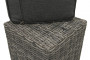 Ratanový taburet vč. polstrování 40 x 40 cm BORNEO LUXURY (šedá)