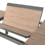 Hliníkový stůl VERMONT 216/316 cm (šedo-hnědý)