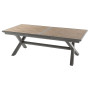Hliníkový stůl VERONA 220/279 cm (šedo-hnědý/medová)