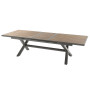 Hliníkový stůl VERONA 220/279 cm (šedo-hnědý/medová)