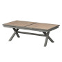 Hliníkový stůl VERONA 250/330 cm (šedo-hnědý/medová)