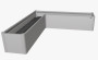 Truhlík Belvedere MINI L 45 cm (stříbrná metalíza)