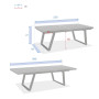 Hliníkový stůl GALIA 220/280x113 cm (bílá)